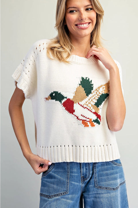 Duck Graphic Sweater Top