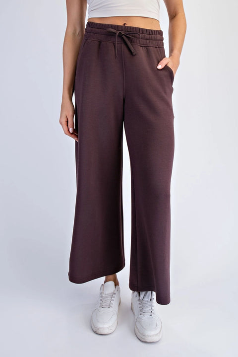 Modal Scuba Cropped Wide Pant