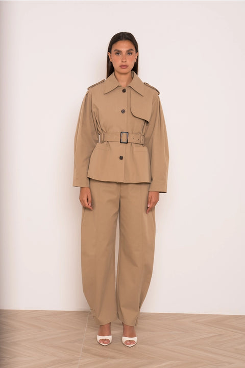 Utility Short Belted Trench Jacket