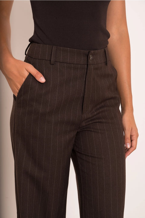 Billie Striped Straight-Leg Trousers