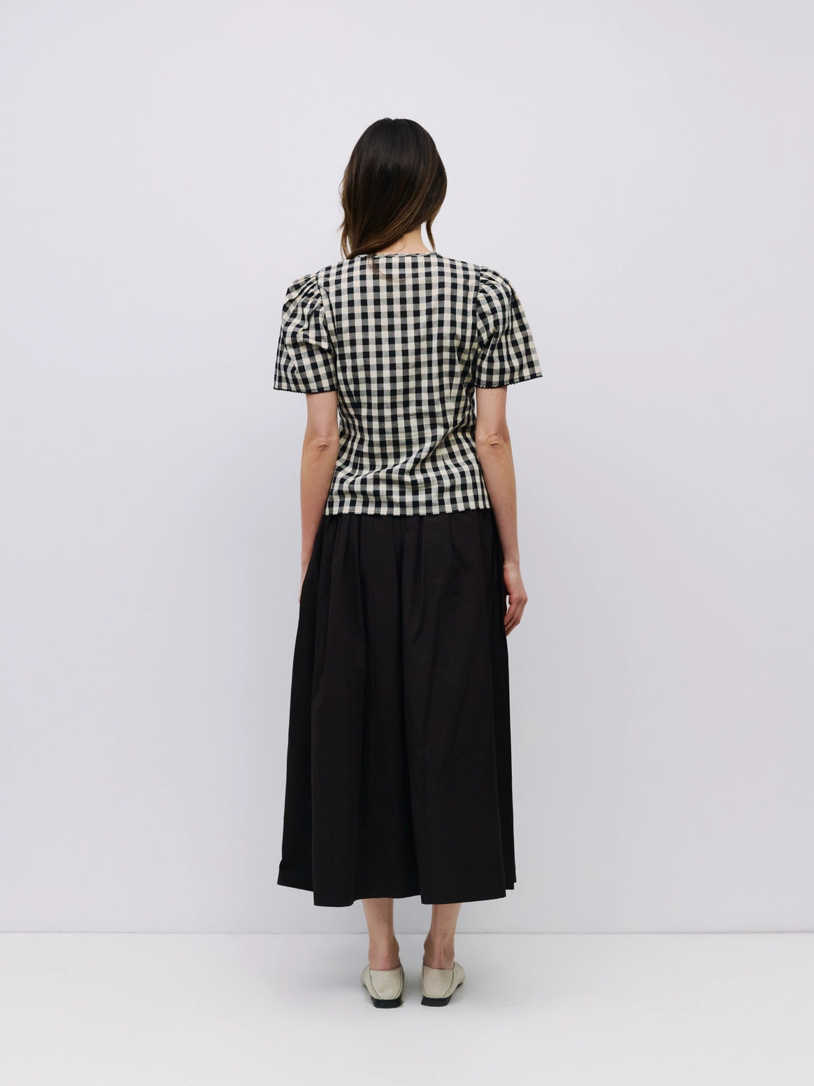 The Bridget Top Gingham Tie Front Blouse