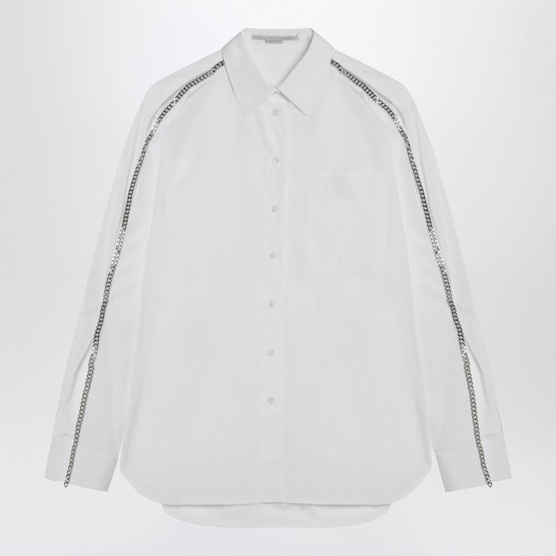 Stella McCartney White Falabella shirt with chains-Shirts-Stella McCartney-42-Urbanheer