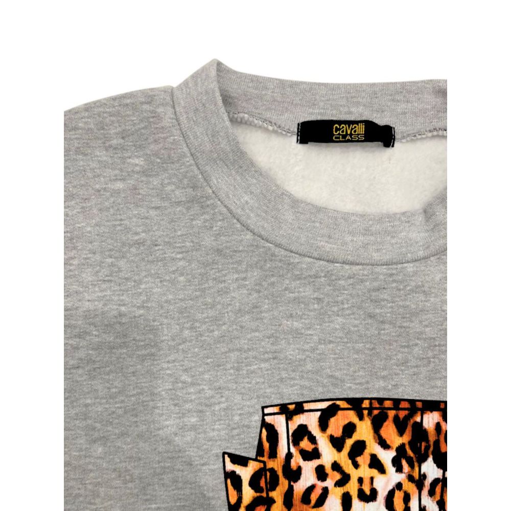 Cavalli Class Gray Polyester Women's Hoodie-Cavalli Class-XS-Urbanheer