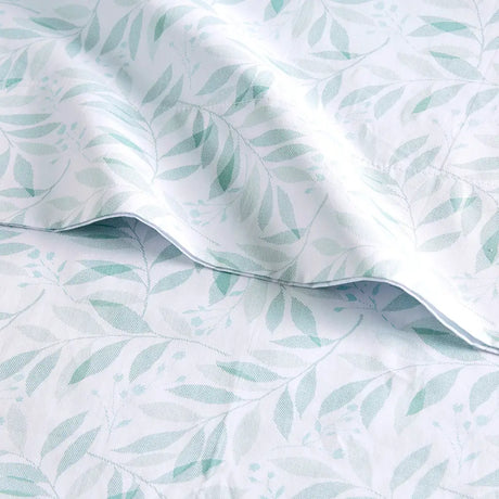 200TC Cotton Percale Sheet Set, Green Spring Leaves