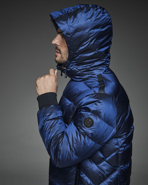 DWAYNE Short down jacket with a funnel neck