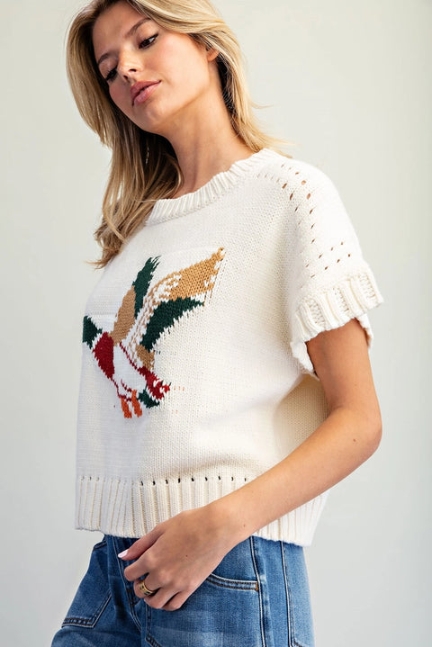 Duck Graphic Sweater Top