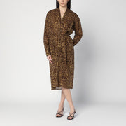 6397 Leopard-print shirt dress in cotton voile