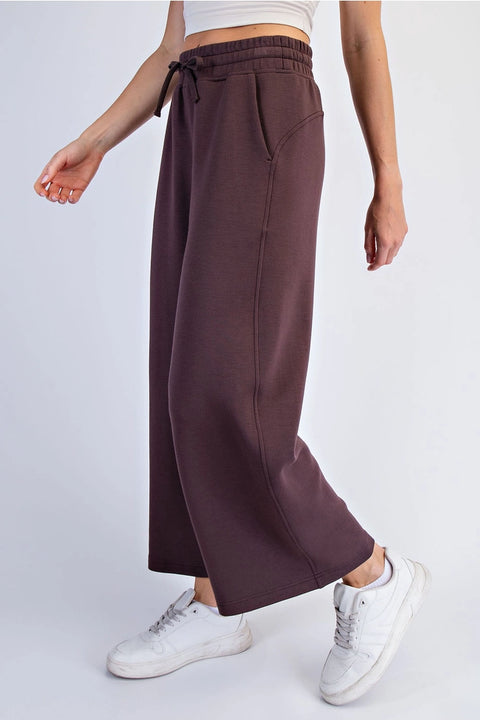Modal Scuba Cropped Wide Pant