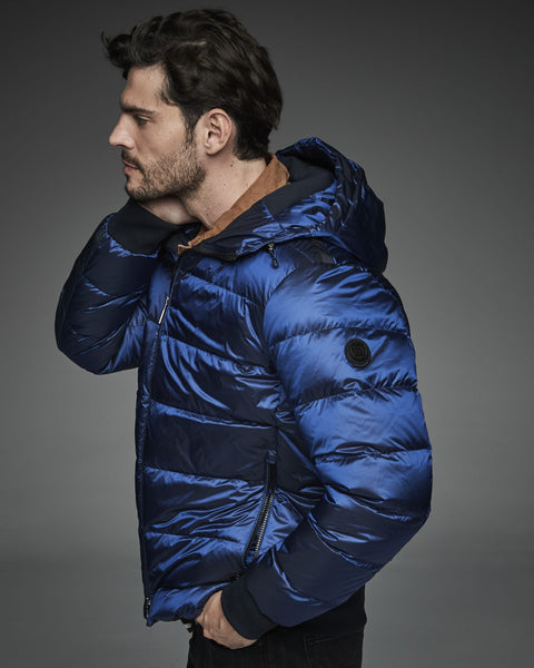 DWAYNE Short down jacket with a funnel neck