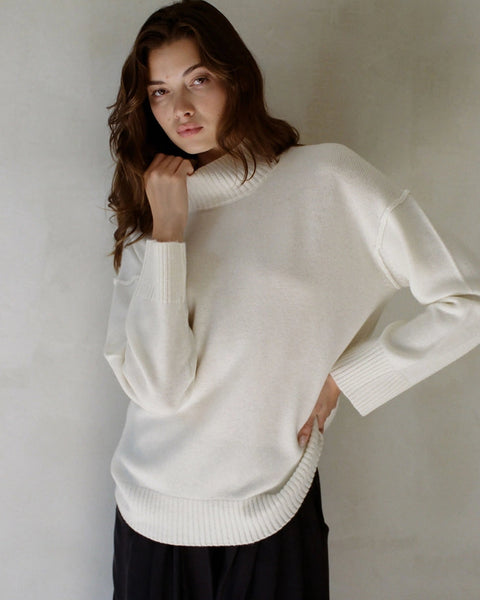 Cashmere Turtle Neck Long Sleeve Top