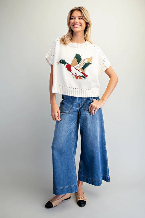Duck Graphic Sweater Top