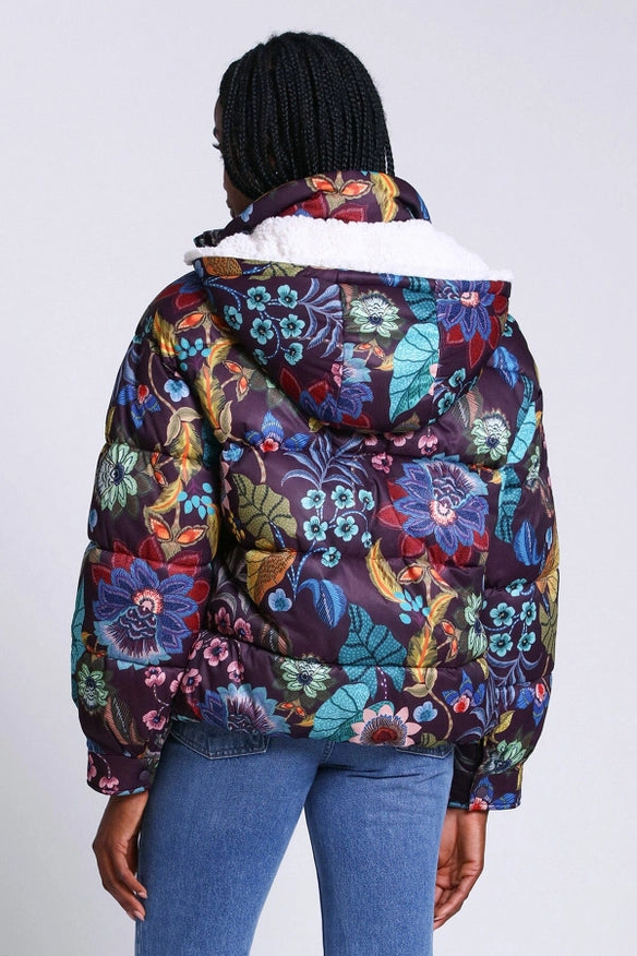 Printed Thermal Puff™ Hooded Puffer Jacket-Jacket-Avec Les Filles-Urbanheer