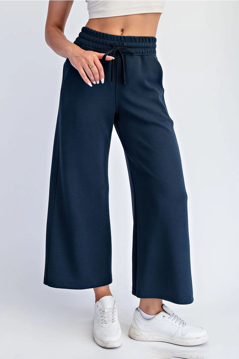 Modal Scuba Cropped Wide Pant
