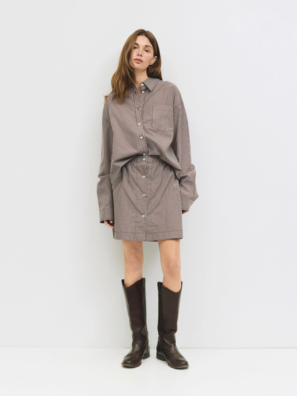 The Gates Skirt Striped Button-Down Mini Skirt