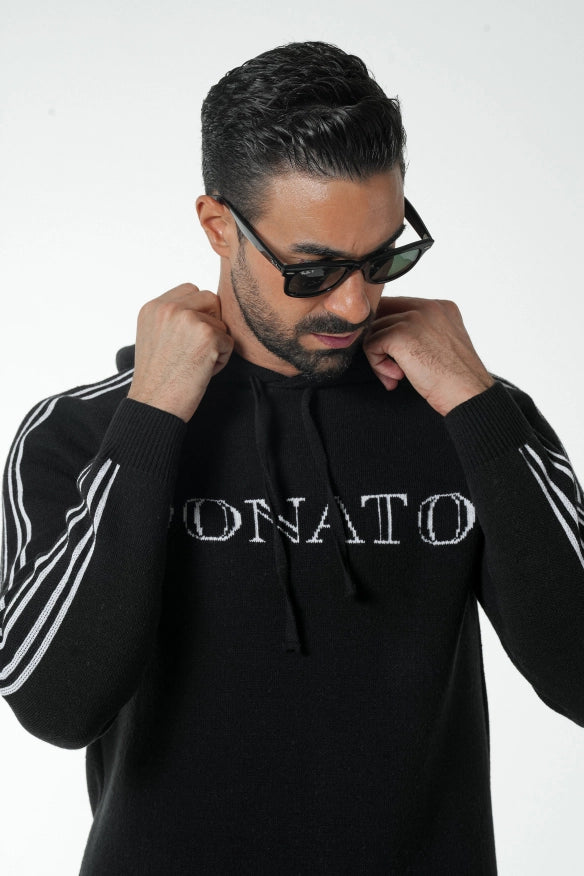 Black Hooded Sweatshirt-Sweatshirt-Donato-S-Urbanheer