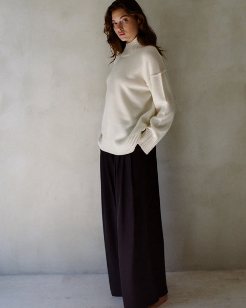 Cashmere Turtle Neck Long Sleeve Top