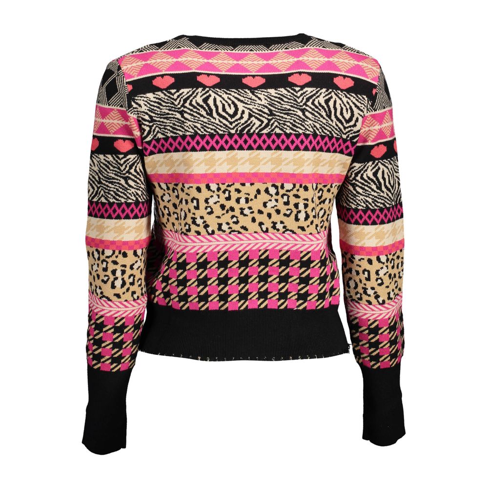 Desigual Black Viscose Women Sweater-Desigual-L-Urbanheer