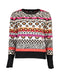 Desigual Chic Pink Contrast Crew Neck Sweater-Desigual-XL-Urbanheer