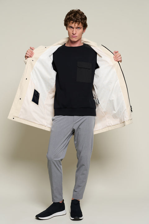 H2O long parka with heat-sealed seams