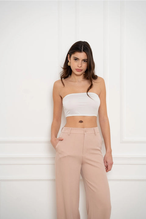 Wide-Cut Tailored Trousers