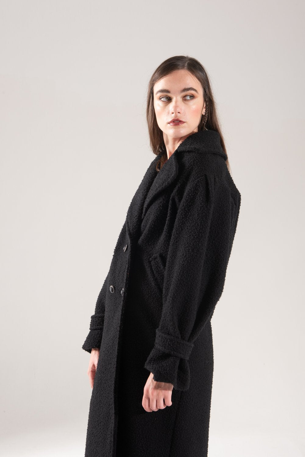 Black Casentino Coat-Clothing - Women-Nicole Baratta-S-Urbanheer