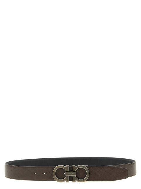 Ferragamo Doppio Gancini Reversible Belt