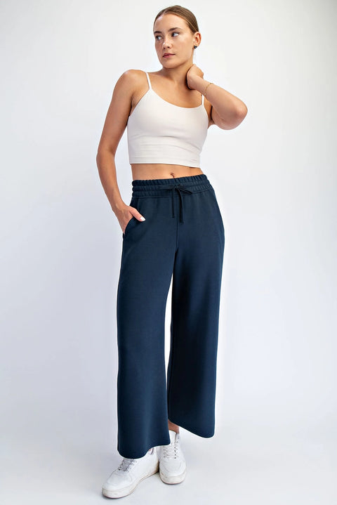 Modal Scuba Cropped Wide Pant