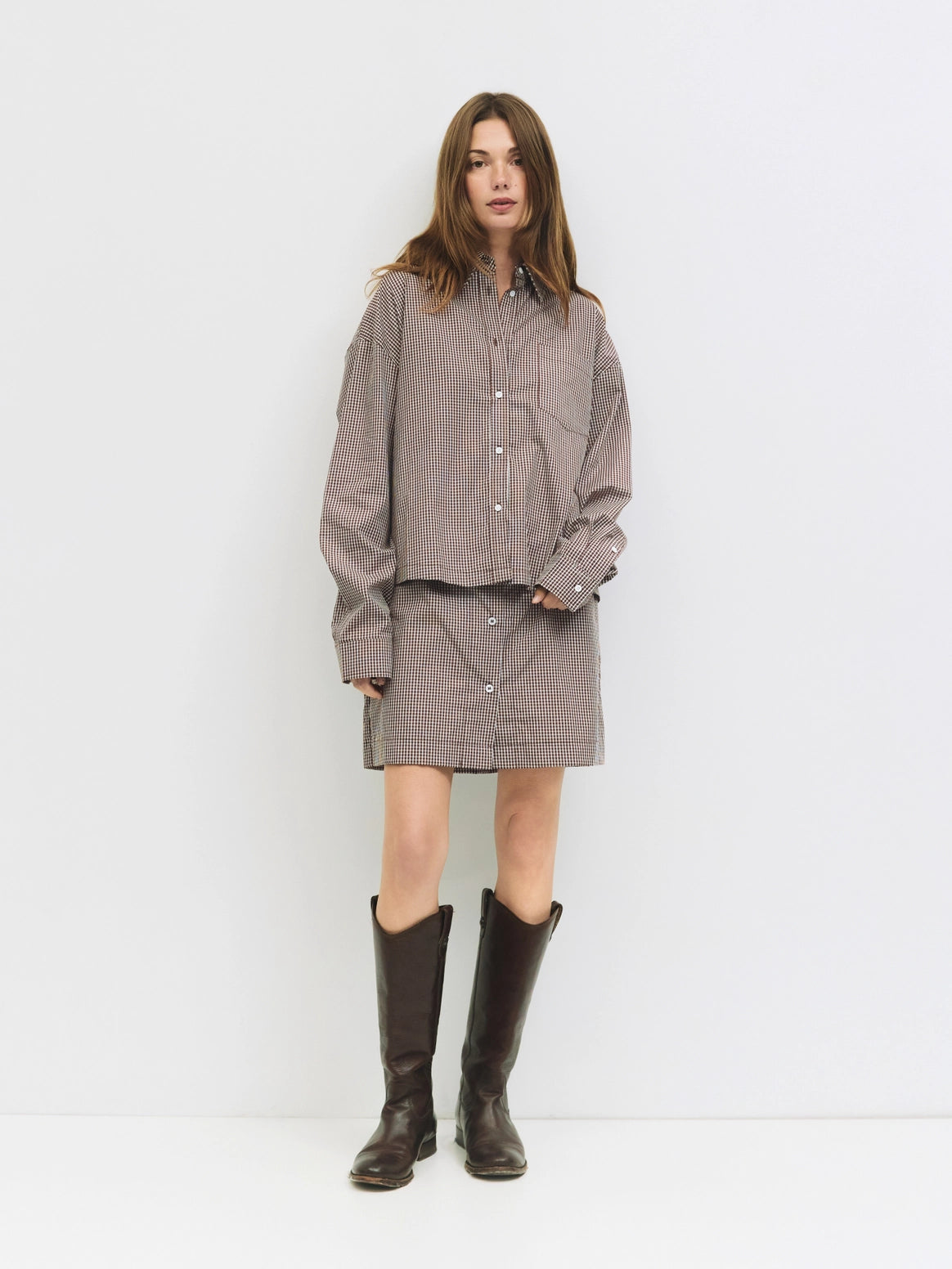 The Gates Skirt Striped Button-Down Mini Skirt