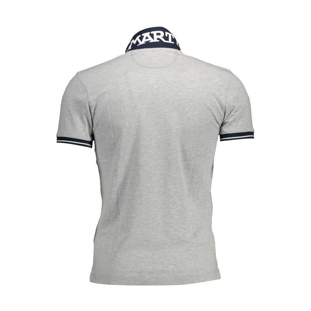 La Martina Gray Cotton Men Polo Shirt-La Martina-XXL-Urbanheer