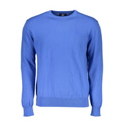 La Martina Blue Cotton Men Sweater-La Martina-S-Urbanheer