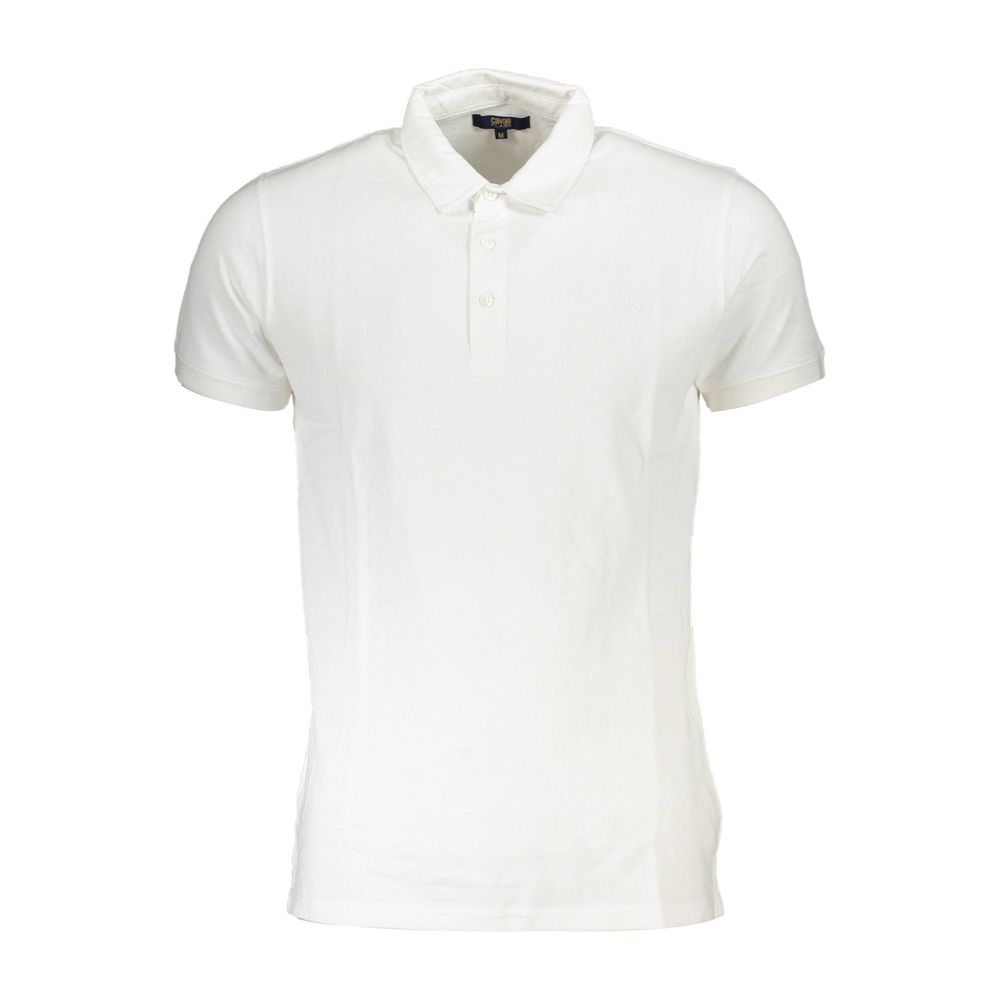 Cavalli Class White Cotton Polo Shirt-Cavalli Class-XXL-Urbanheer