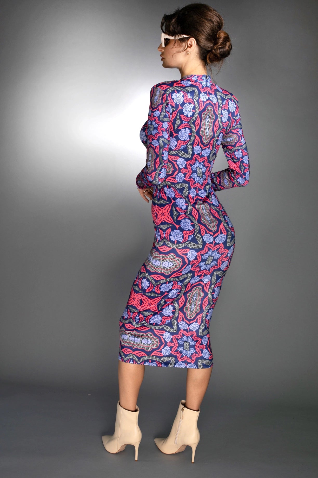 Women'S Stylish Electric Purple Mockneck Turtleneck Midi-Nuvula-S-Urbanheer