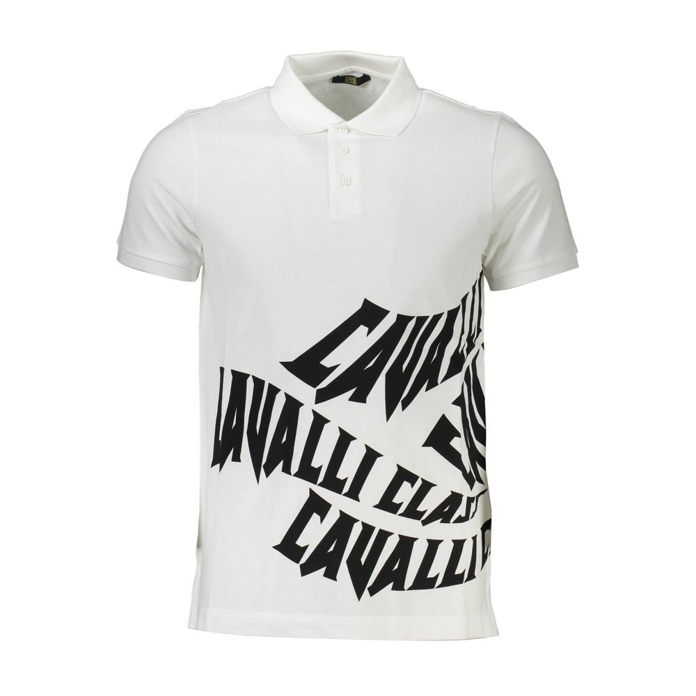 Cavalli Class White Cotton Men Polo-Cavalli Class-XL-Urbanheer