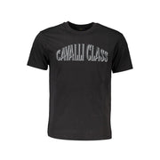 Cavalli Class Black Cotton Men T-Shirt-Cavalli Class-M-Urbanheer