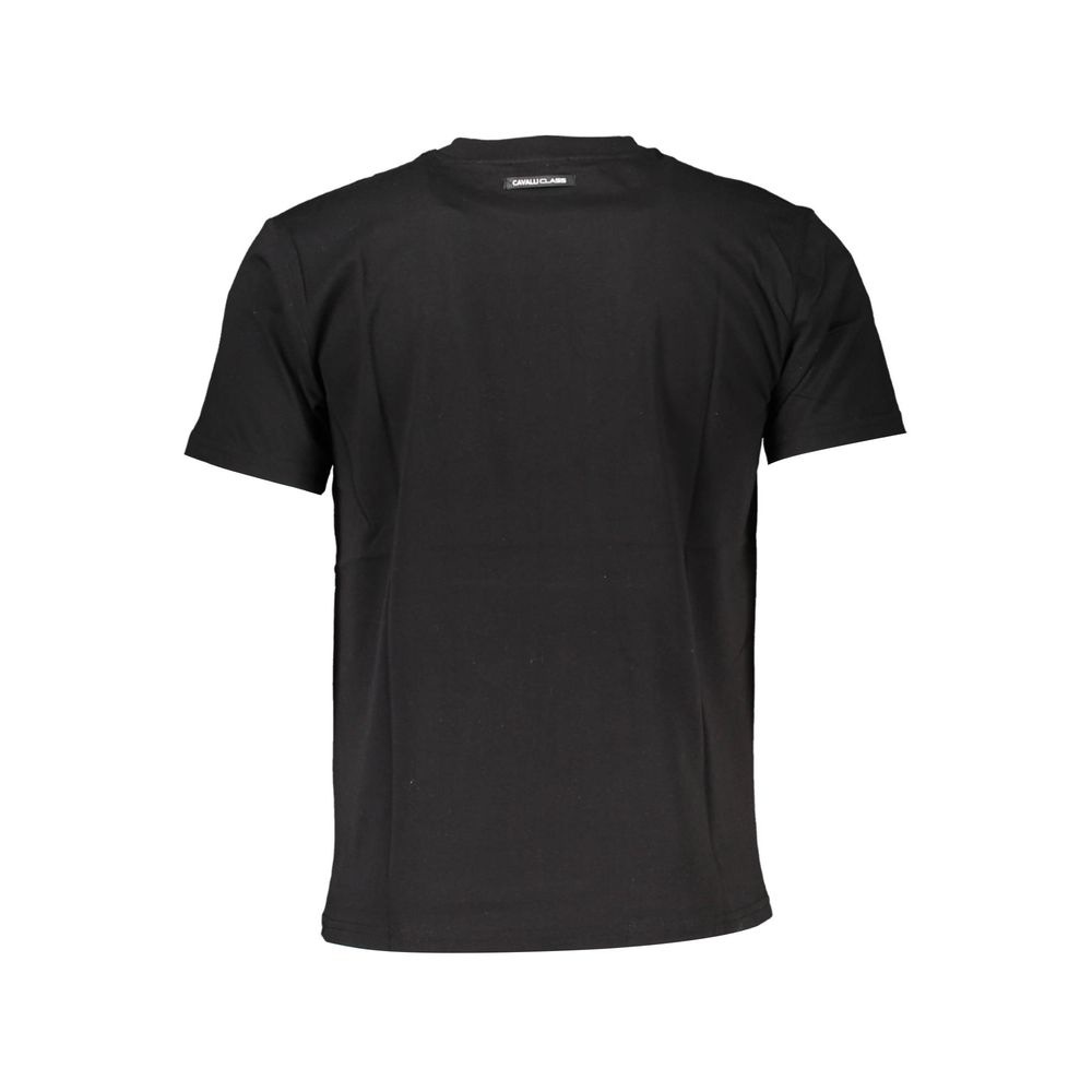 Cavalli Class Black Cotton Men T-Shirt-Cavalli Class-M-Urbanheer