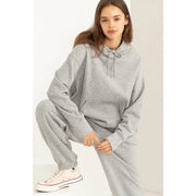 Weekend Chiller Drop Shoulder Oversized Hoodie - Grey-Clothing - Women-Street 360-Grey-S-Urbanheer