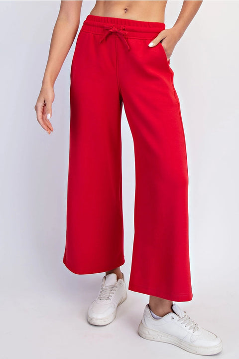 Modal Scuba Cropped Wide Pant