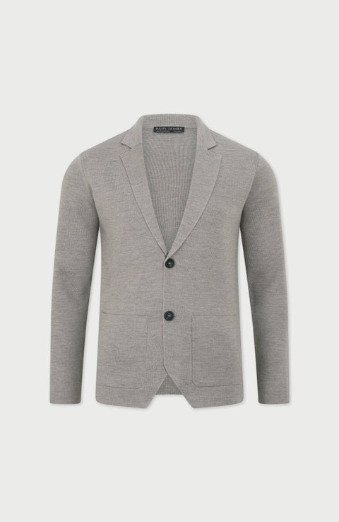Lightweight Extra Fine Merino Wool Knitted Blazer