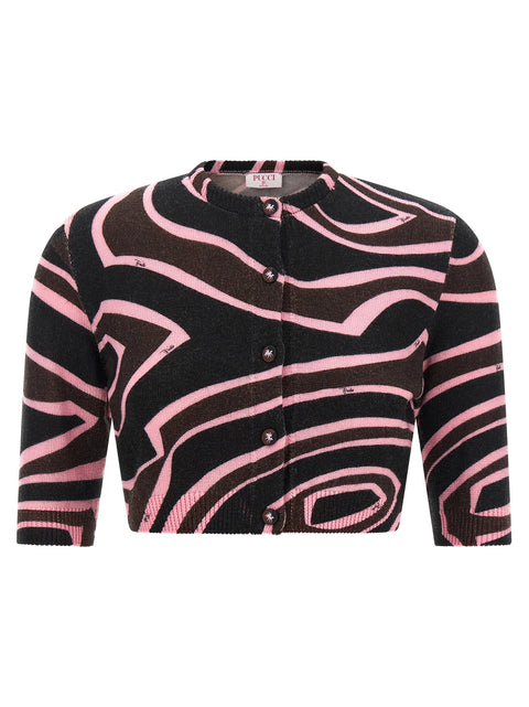 Emilio Pucci Onde Cropped Cardigan