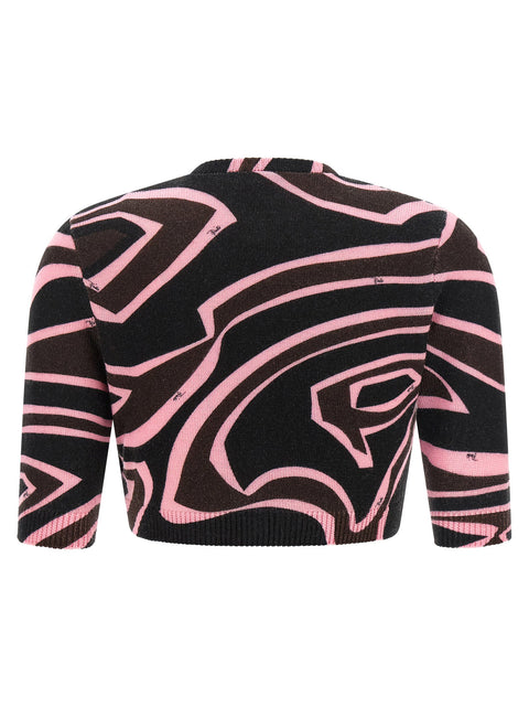 Emilio Pucci Onde Cropped Cardigan
