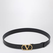 Valentino Garavani Vlogo Signature Black Belt-Belts-Valentino Garavani-85-Urbanheer