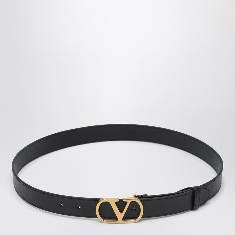 Valentino Garavani Vlogo Signature Black Belt-Belts-Valentino Garavani-85-Urbanheer