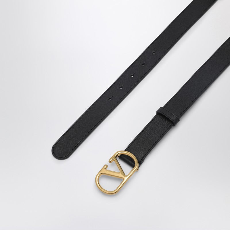 Valentino Garavani Vlogo Signature Black Belt-Belts-Valentino Garavani-85-Urbanheer