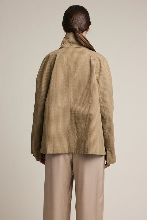 Reversible Plaid Button Jacket
