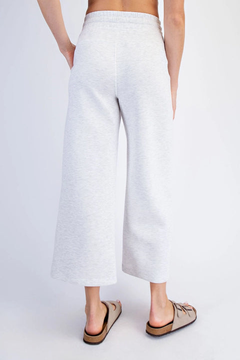 Modal Scuba Cropped Wide Pant