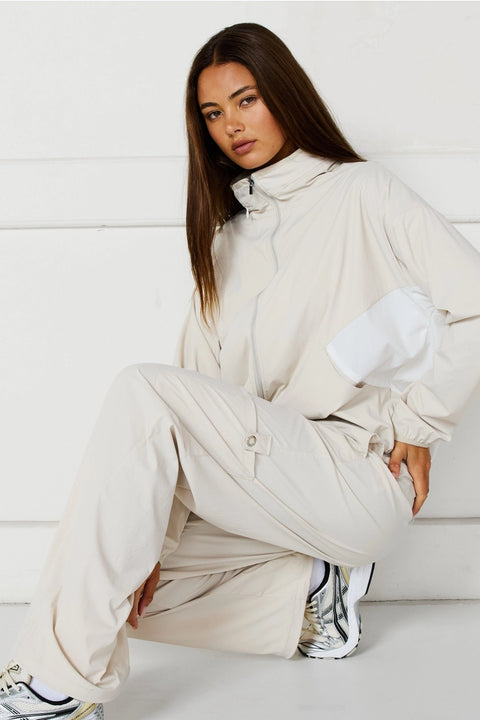 Spray Paneled Windbreaker