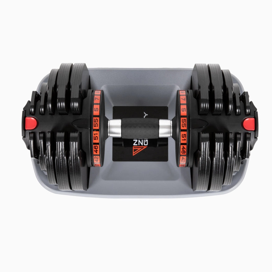 Powerdyne Adjustable 55Lbs Dumbbell - Coal (Single)-Dumbbell-Nonzero Gravity-5 to 55lbs-Urbanheer