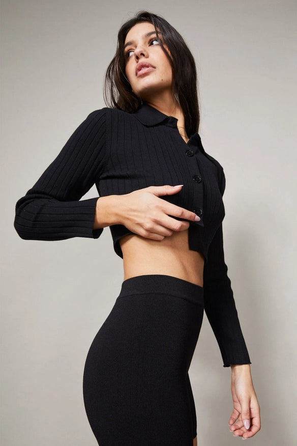 Amalfi Cardi (Black)-Cardigan-All Fenix-XS-Urbanheer