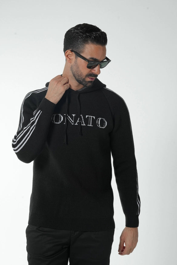 Black Hooded Sweatshirt-Sweatshirt-Donato-S-Urbanheer