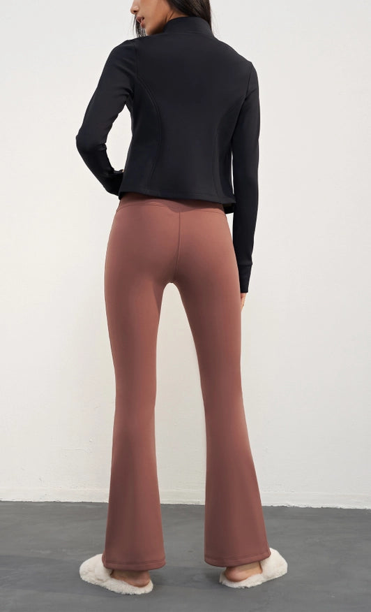 Mellow Extra-Warm Fleece Crop Active Yoga Jacket Black-JACKET-91thelabel-S-Urbanheer